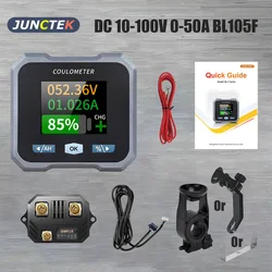 DC 10-100V 0-50A BL105F Battery Tester Coulomb Counter Meter Capacity Indicator Ammeter Voltmeter Bluetooth Battery Monitor