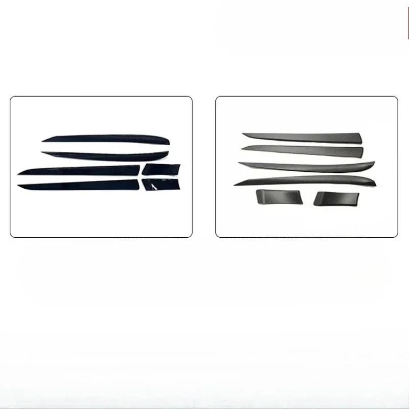 

Для Tesla Model S из настоящего углеродного волокна 2023, накладка на дверную панель, украшение, матовая отделка, аксессуары для модификации интерьера