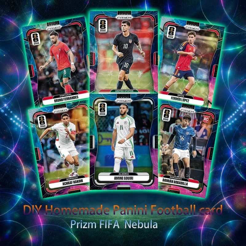 DIY Football Collectible Cards Panini 2026 FIFA Cristiano Ronaldo Messi Mbappé Haaland Neymar YAMAL Board Game Gift