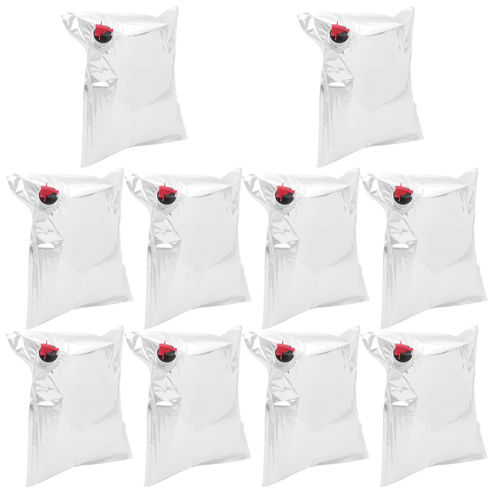 

10 Pcs 5L Portable Bags Pouches Drink Containers Travel Drink Pouch Stable Material Large Capacity Outdoor Parties