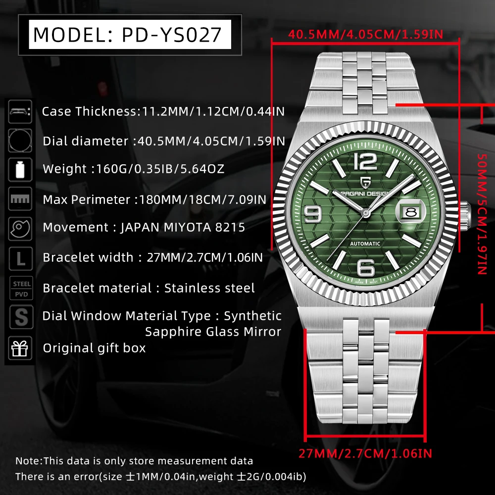 PAGANI DESIGN 2025 New Men's Watches Luxury Automatic Watches For Man Luminous Mechanical Watch Sport Waterproof Clock Man Gifts