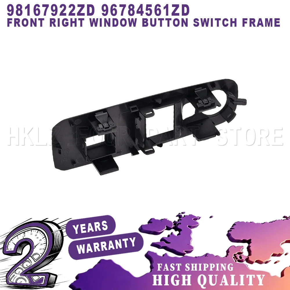 New For Peugeot Partner Rifter Mk4 K9 Citroen Berlingo Front Right Window Button Switch Frame Easy Installation car accessories