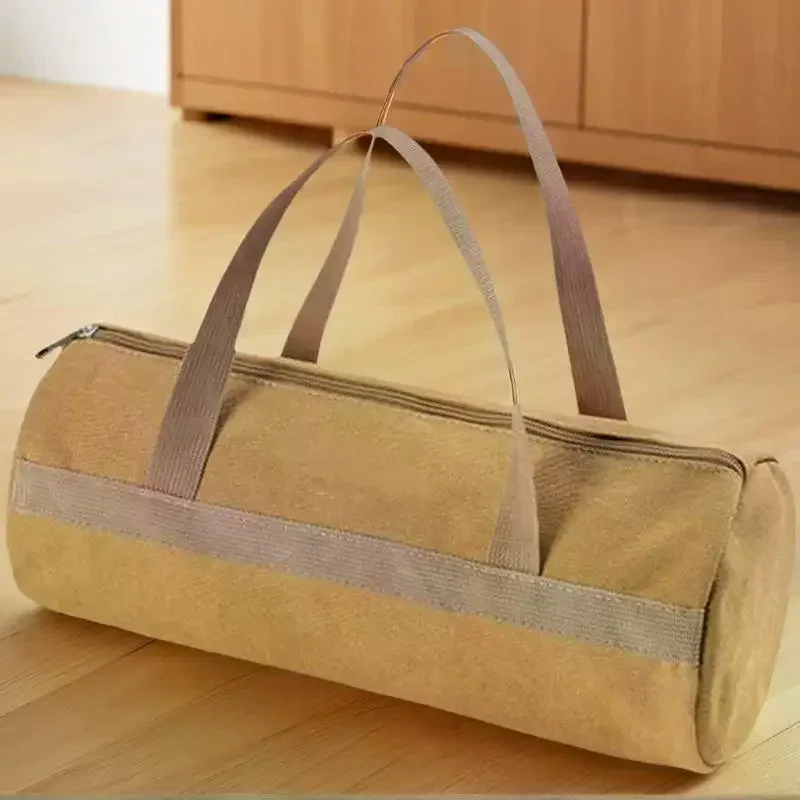 Rugged Auto Repair Tool Bag, Cowhide Woodworking Electrician Bag; Strong Multifunctional Thickened Cowhide Bag for Tool Storage