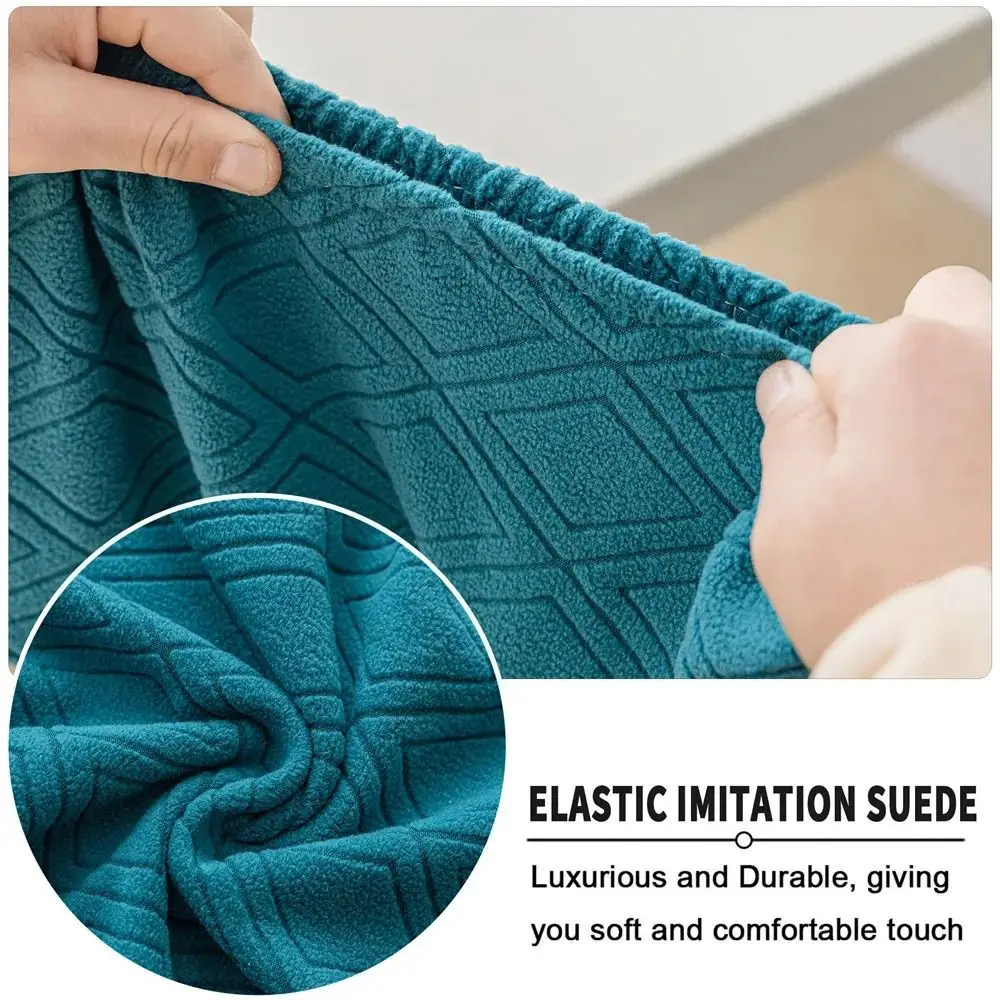1Set Elastic Stretch Chair Cover Set Fleece Jacquard Office Computer Chair Gaming Chair Covers Dustproof With Armrest Cover
