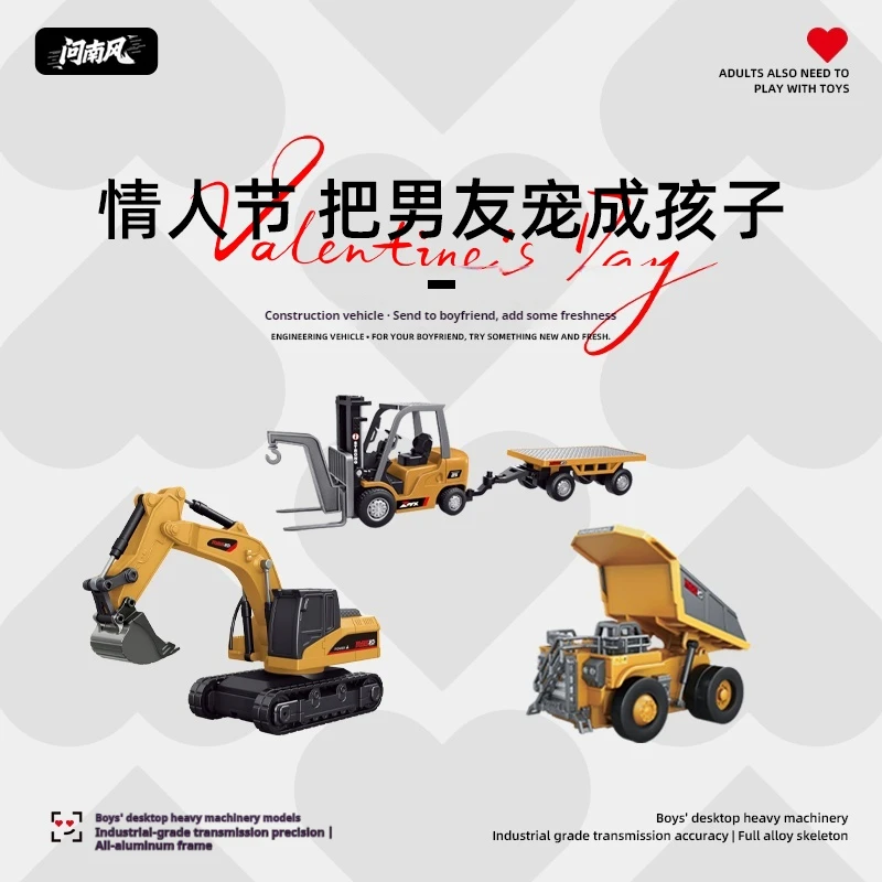 

Мини-экскаватор Ask, самосвал 1:64, инженерный грузовик с дистанционным управлением, высокоточный полномасштабный вилочный погрузчик, подарок на день рождения и праздник