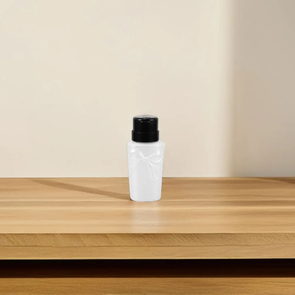 3 bottiglie per rimuovere lo smalto con pompa con serratura, dispenser a pressione ricaricabile, contenitore in plastica a tenuta stagna per manicure da viaggio