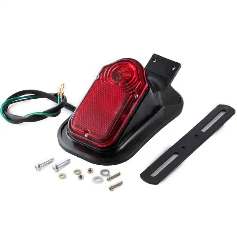 Motorcycle Rear Running Stop Brake Tail Light 3 Wires 12V Fit for Honda Kawasaki Suzuki Yamaha