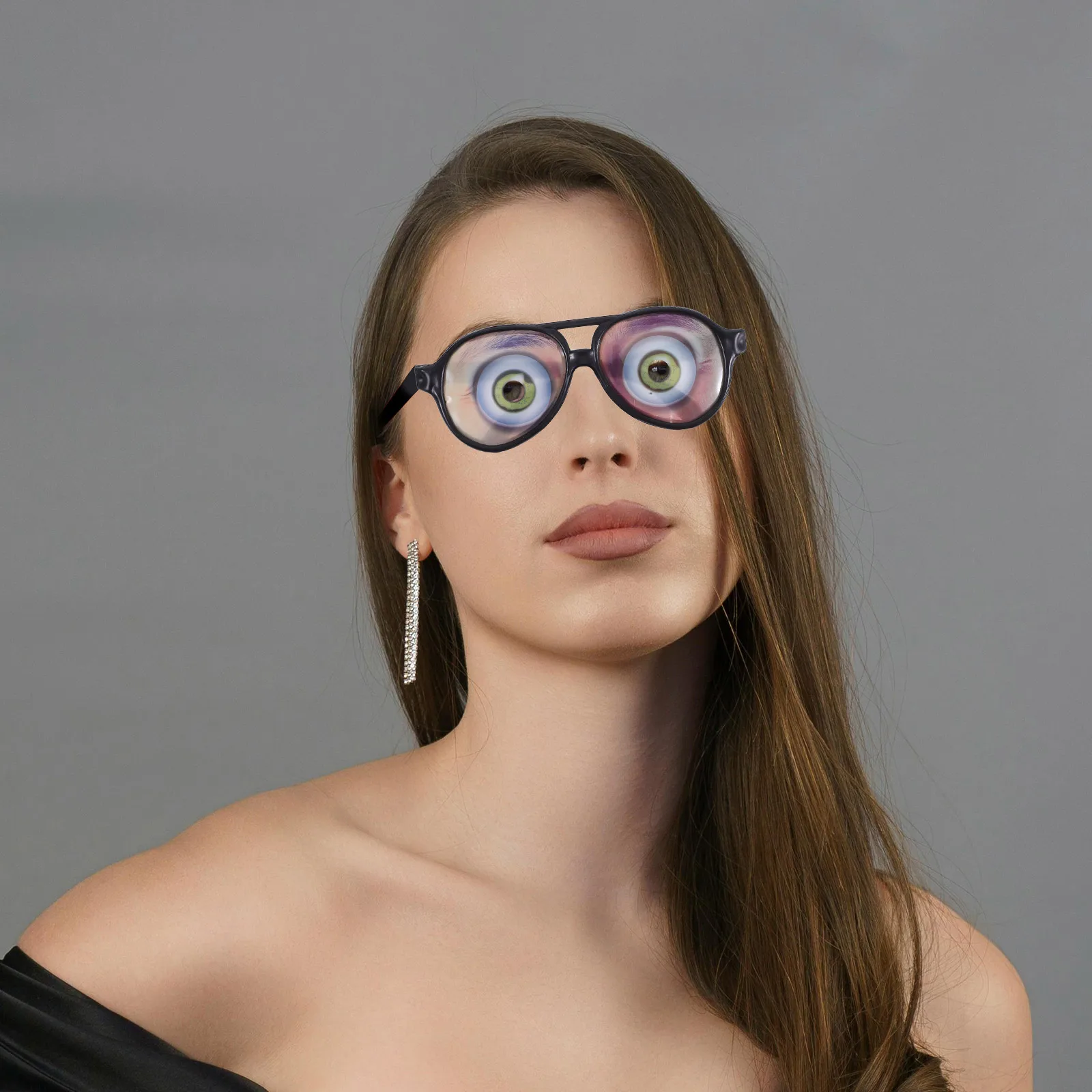 

2pcs Halloween Eyeglasses Novelty Party Glasses Costume Accessories Comfortable Lightweight Fun Photo Props For Costume Parties