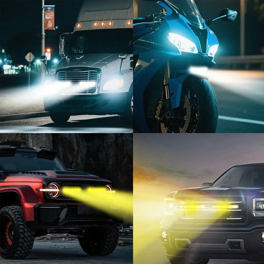 9-36 فولت مصباح ليد بار 1/2/3/4/5 عدسة الأضواء القيادة الضباب الخفيف المزدوج اللون الجبهة مصبغة صف طويل ضوء العمل لشاحنة جيب SUV