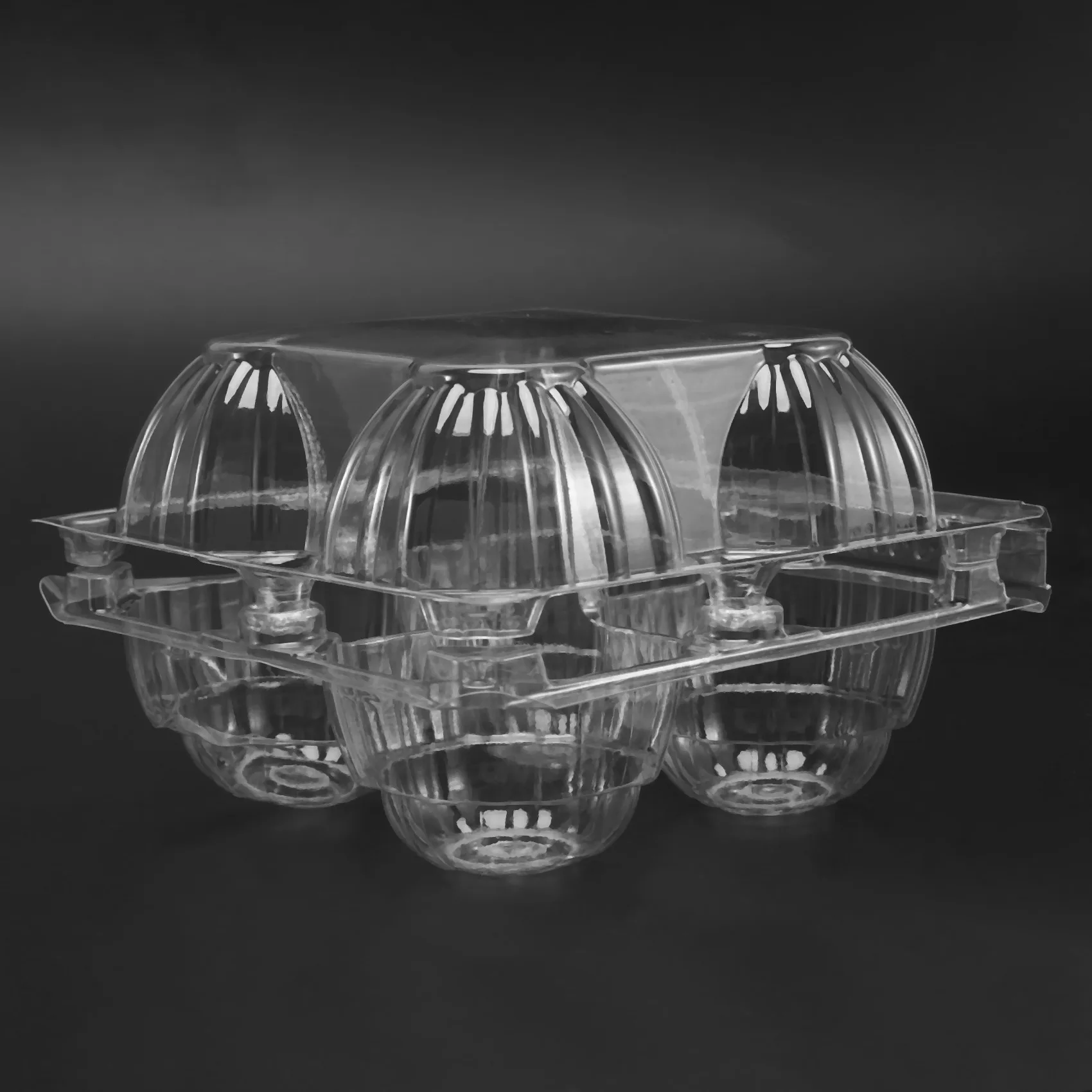 AB11-100Pcs Plastic Egg Cartons Bulk Clear Chicken Egg Tray Holder For Family Pasture Chicken Farm Business Market- 4 Grids