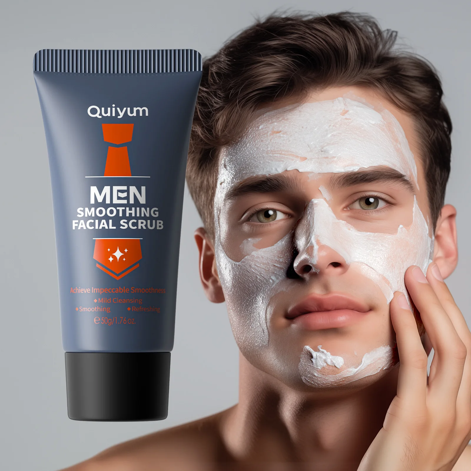 

Men's Smooth Facial Scrub 50g Cleansing Pores Exfoliating Even Skin Tone Oil Control Moisturizing Skin Care Products