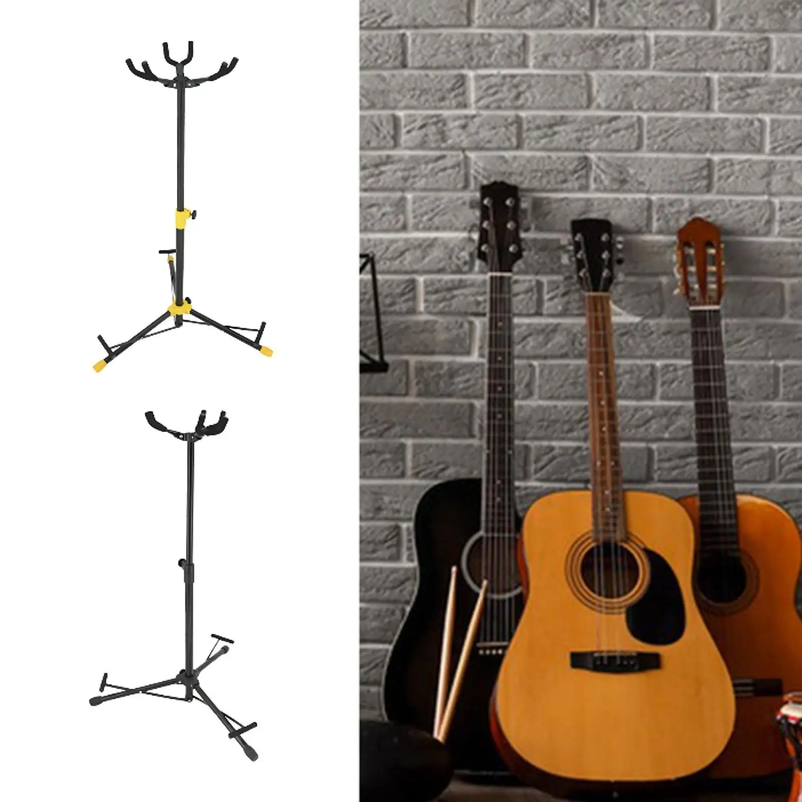 

Triple Guitar Holder Iron Ukulele Stand for Banjo Ukulele Music Instrument