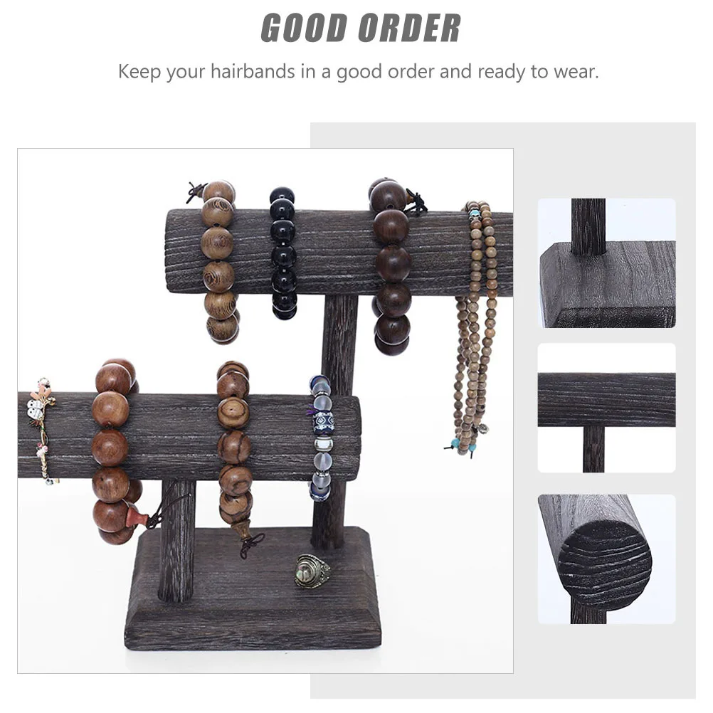 

1Pcs Solid Wood Jewelry Display Rack Organizer Headband Holder Scrunchie Storage Rack Hair Tie Organizer Scrunchie Holder