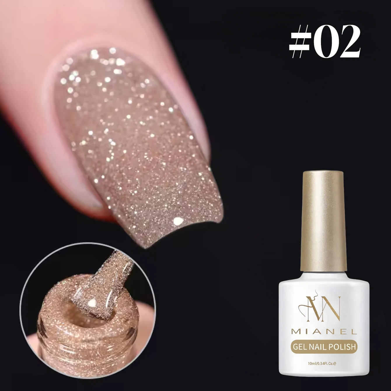 10ML 파이어플라이 댄스 쉬머 다이아몬드 젤 반사 디스코 글리터 네일 폴리시 눈부신 파인 쉬머 2025 가을 겨울 신상품