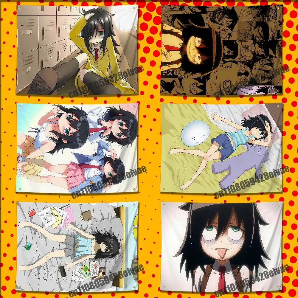 

Flag For 150*200cm 60*90cm 100*150cm 80*120cm 50*70cm Living Room W-Watamote Tomoko Kuroki Banner Cover Tapestry