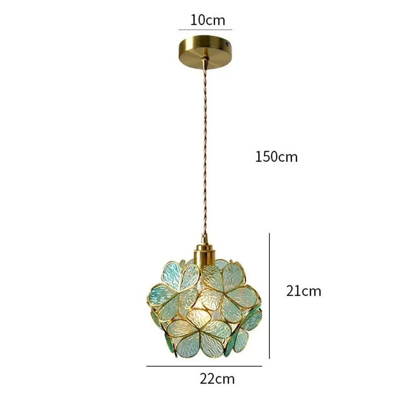 Imagem -04 - Luz Pendente de Vidro Cristal Cor Nórdica Lâmpada Pendurada Lustre para Sala de Estar Quarto Iluminação Doméstica