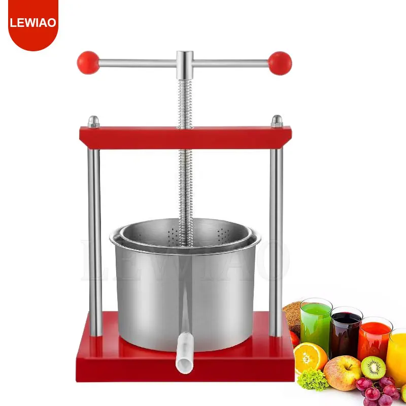 Manual Juice Pressing Machine Home Stainless Steel Juicer Self-Brewing Grape Wine Pressing Manor Fruit Ferment Presser 3L/2L