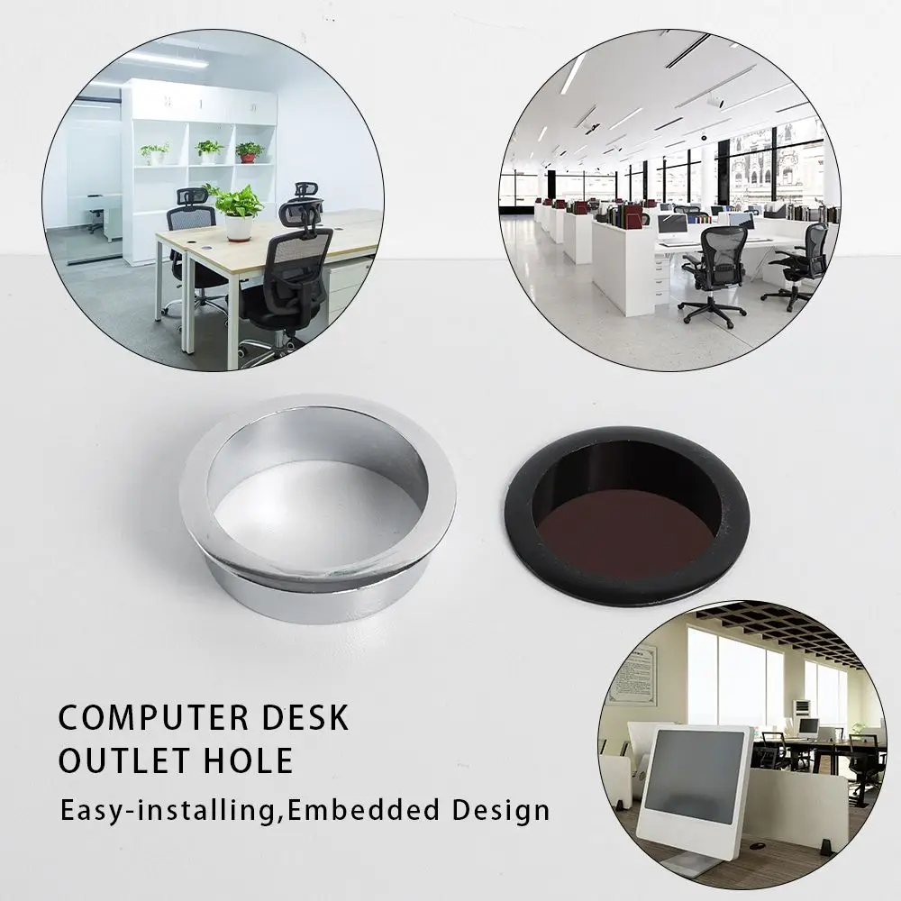 Tidy Hardware Office Organizer Buckle Line Wire Hole Cover Desk Table Cable Fastener Line Box Computer Grommet