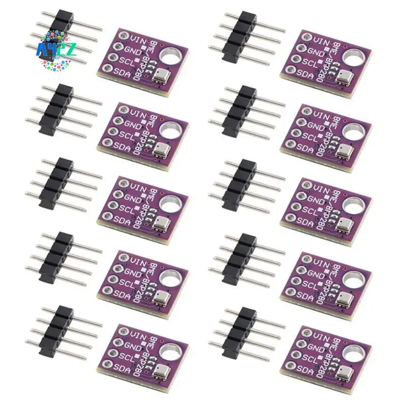 Capteur de pression barométrique A42Z-10Pcs GY-BME280 I2C IIC, carte de connexion de température et d'humidité, capteur numérique pour Arduino