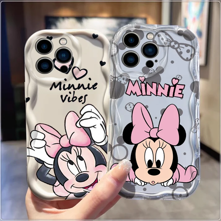 Minnie myš růžová děťátko pro jablko iPhone 15 14 13 12 11pro XS XR X pro maxi plus vlna mazat měkké telefon pouzdro