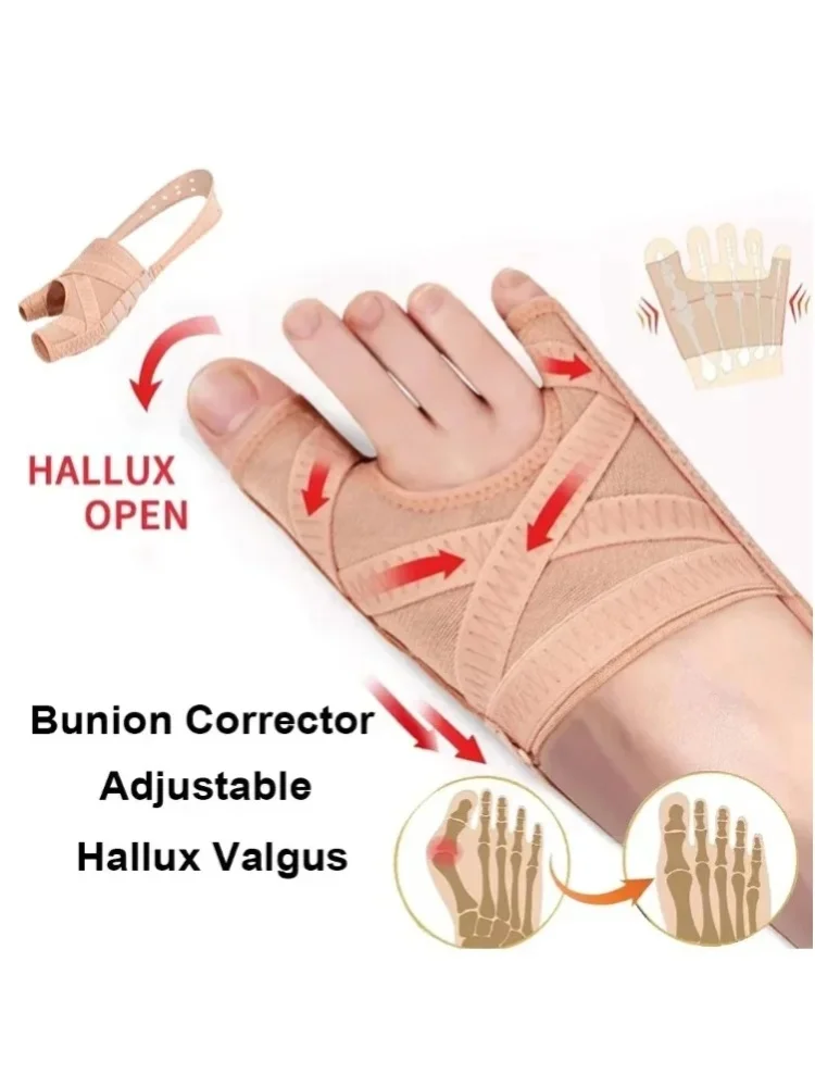 Verstellbarer Hallux-Valgus-Bunion-Korrektor, Zehenspreizer, Orthopädie-Erreger zur Fußknochenkorrektur, Daumenstrecker, Pediküre-Fußpflege-Tools, Fußpflege