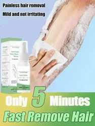 2 Minutes Fast Hair Removal Spray Painless Hair Growth Inhibitor Arm Armpit Leg Permanent Depilatory for Men Women Repair Care