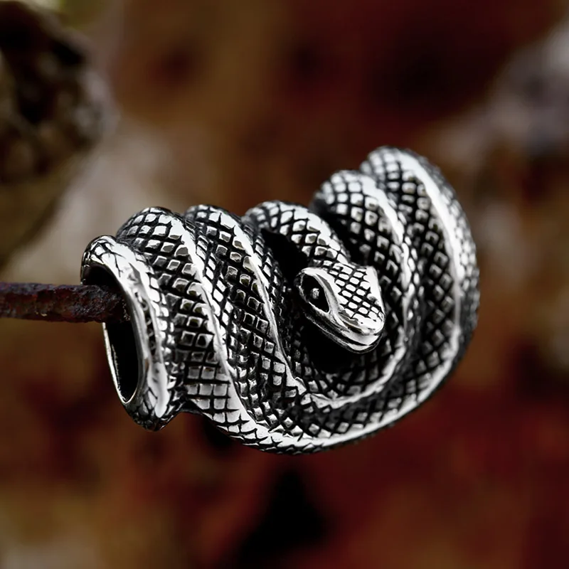 BEIER Women Men Stainless Steel Fashion The Eternal Snake Pendant Chain Necklace Jewelry BP8-1150