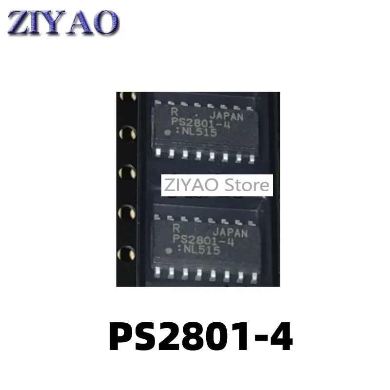 5PCS SMD PS2801 PS2801-4 PS2801-4-F3-A transistor/photoelectric output SOP-16 package