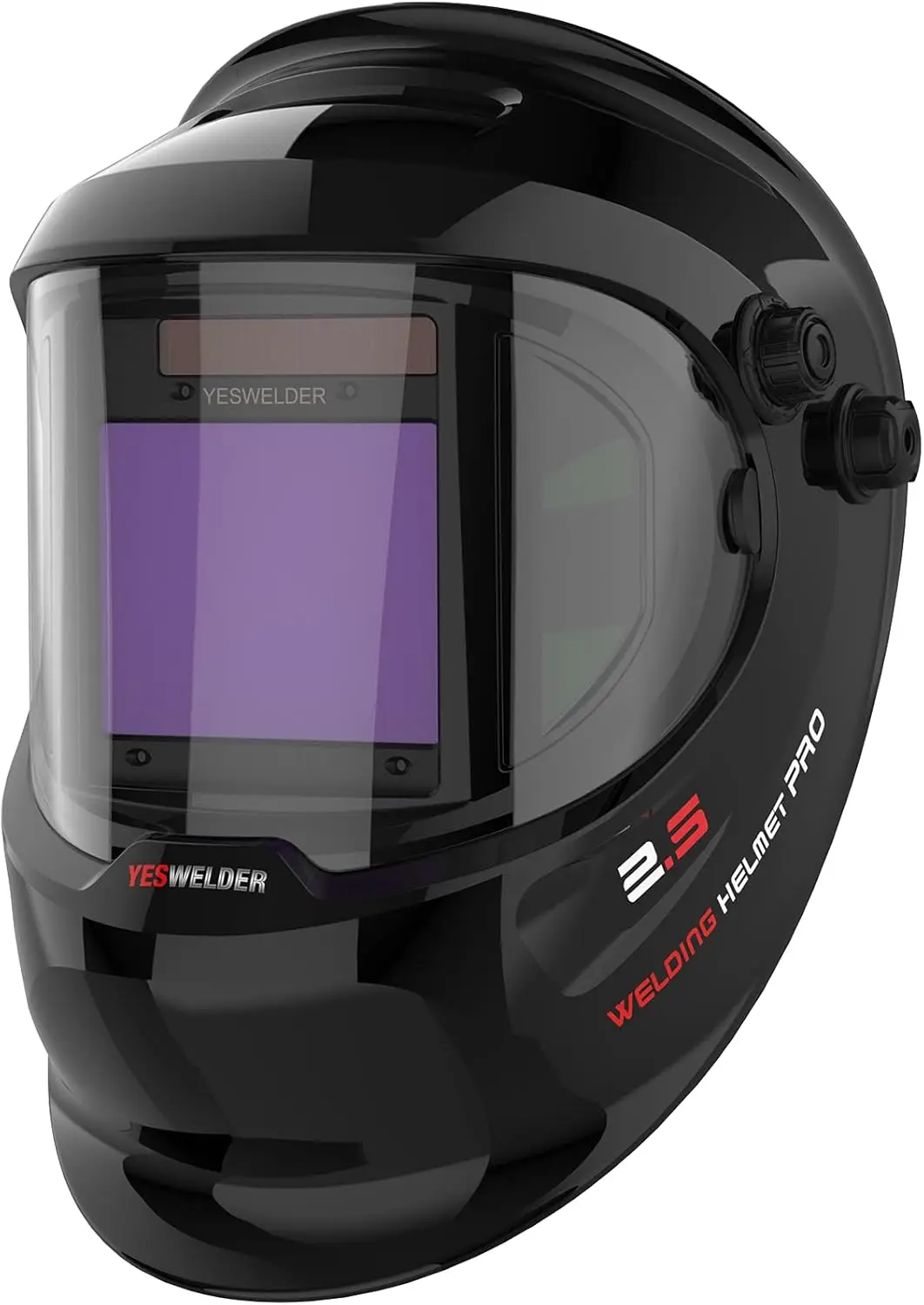 Large Viewing Color Solar Powered Darkening Welding Helmet with SIDE VIEW, 4 Arc Sensor Wide Shade 4/5-9/9-13 for TIG