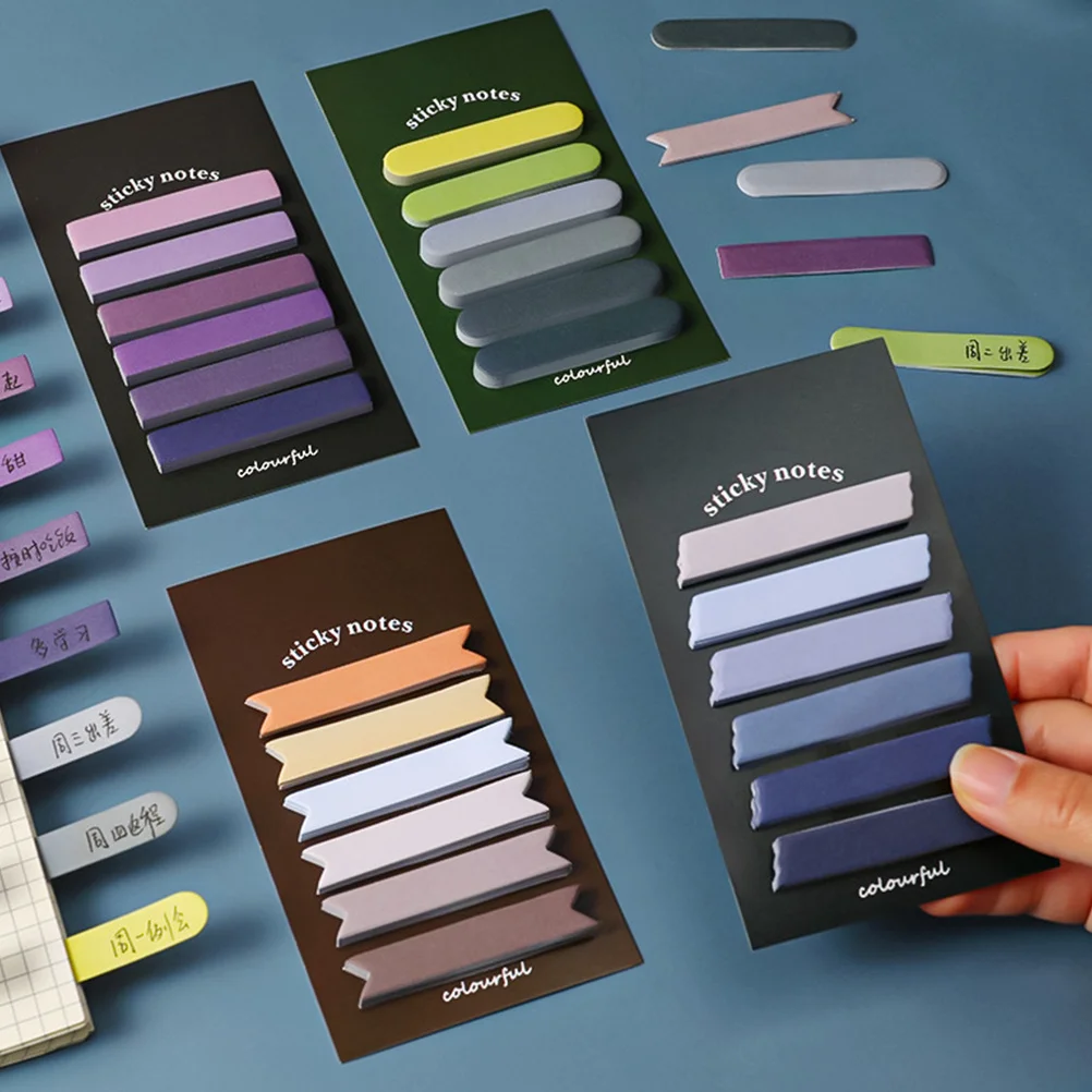 8Sets Message Notes Pads Sticky Memo Stickers Self-Stick Notepads Portable Lightweight for Various Uses Self-Stick Notepads