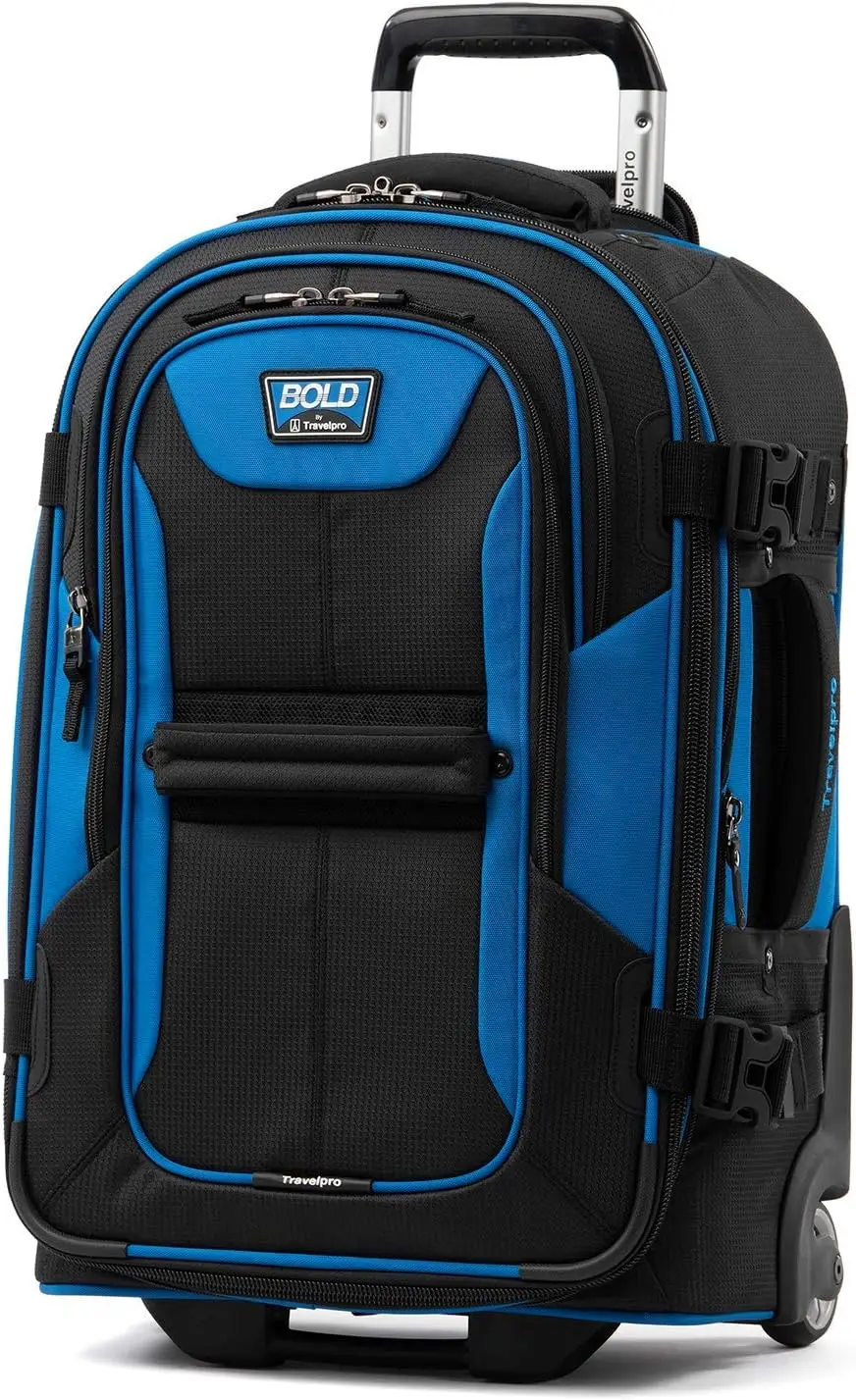 

Softside Expandable Carry On Luggage 22 Inch, Blue/Black, Lightweight Rollaboard with Smooth Wheels