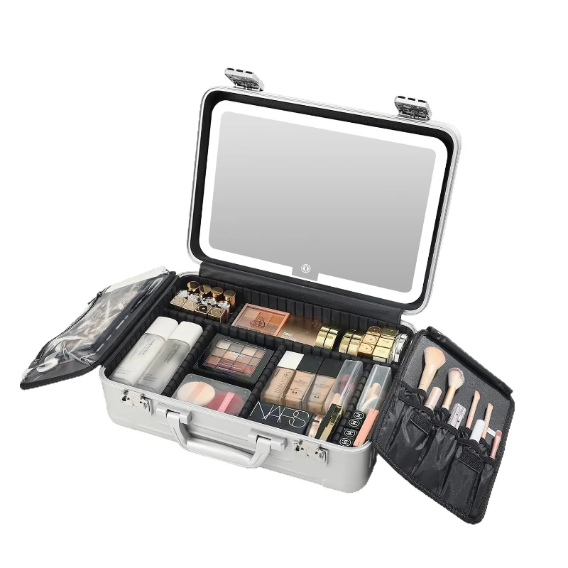 

Large capacity of follow-up case, cosmetic case with lamp, embroidery case.