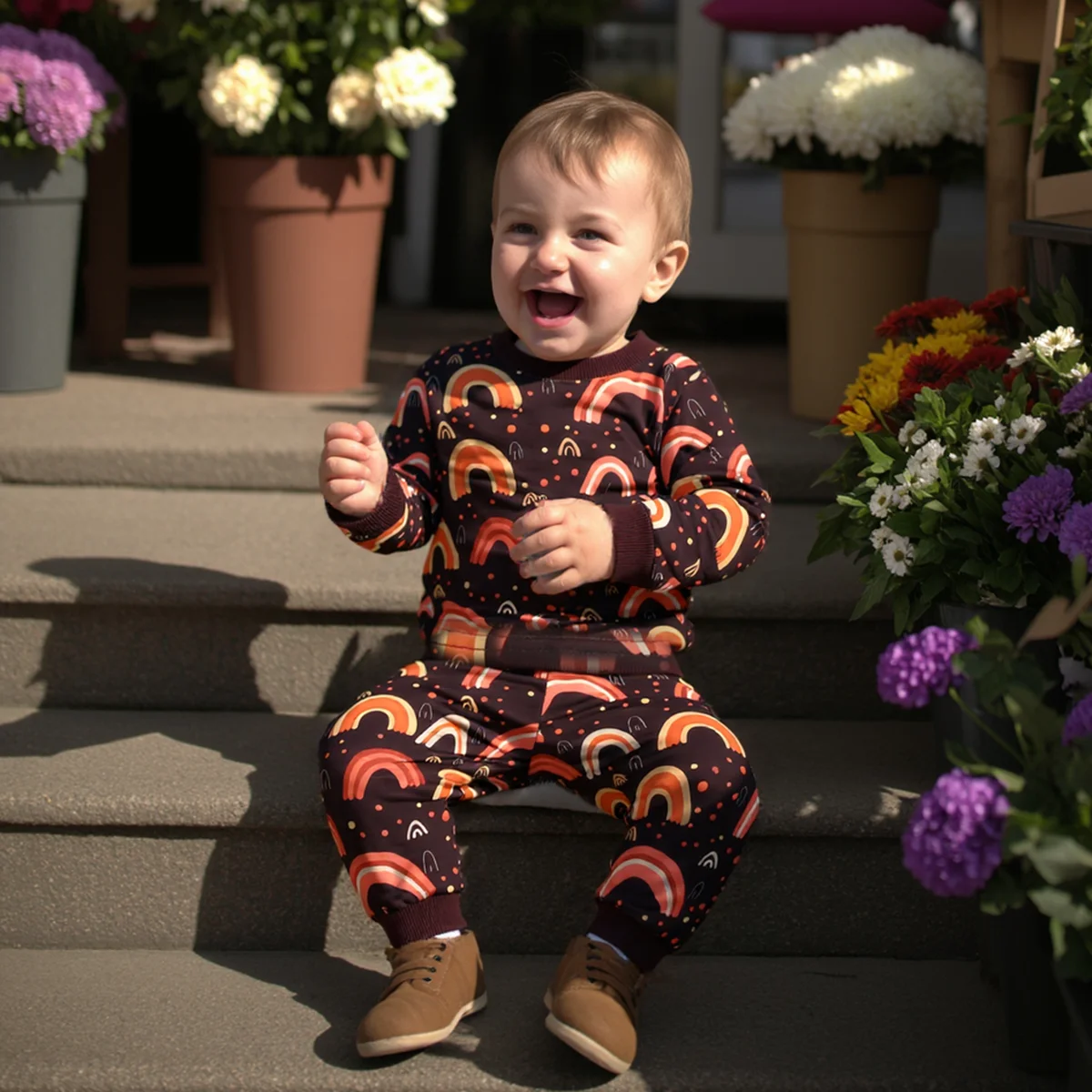 

Halloween Moon Little Kids Clothing Sets Long Sleeve Baby Tops + Pants 2Pcs