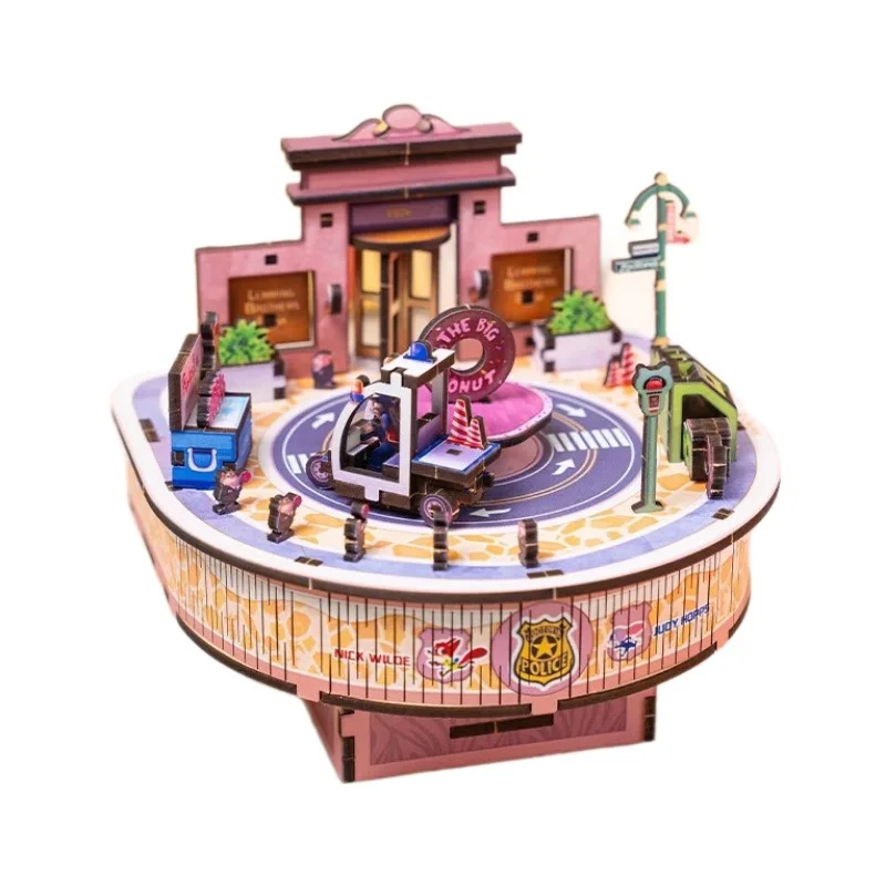 

music box crazy animal toy story 3d three-dimensional handmade DIY wooden assembly gift woman
