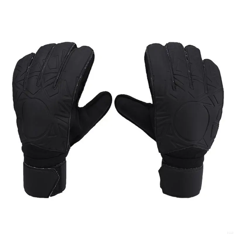1 par guantes portero Guante fútbol Guantes agarre fuertes con protecciones para los dedos
