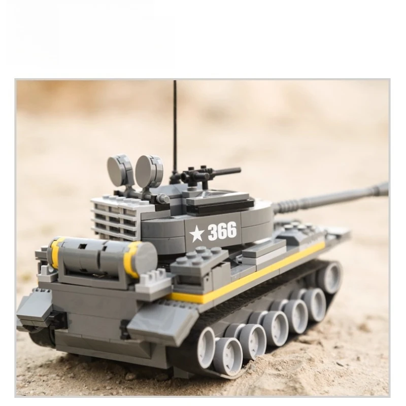 Klocki konstrukcyjne SEMBO - ciężki czołg, edukacyjny zestaw do składania dla dzieci, model samochodu z małych elementów, modne zabawki, ozdoby, prezenty urodzinowe