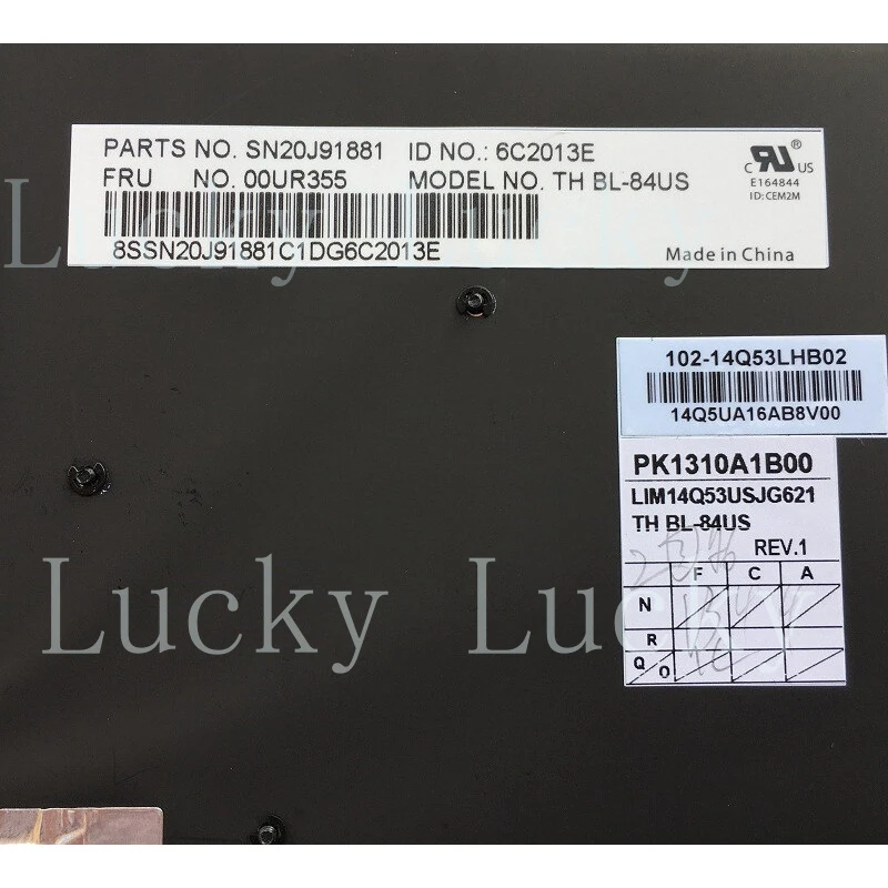 f 00UR395 FOR Lenovo Thinkpad T460P Laptop US English Backlit Backlight Keyboard