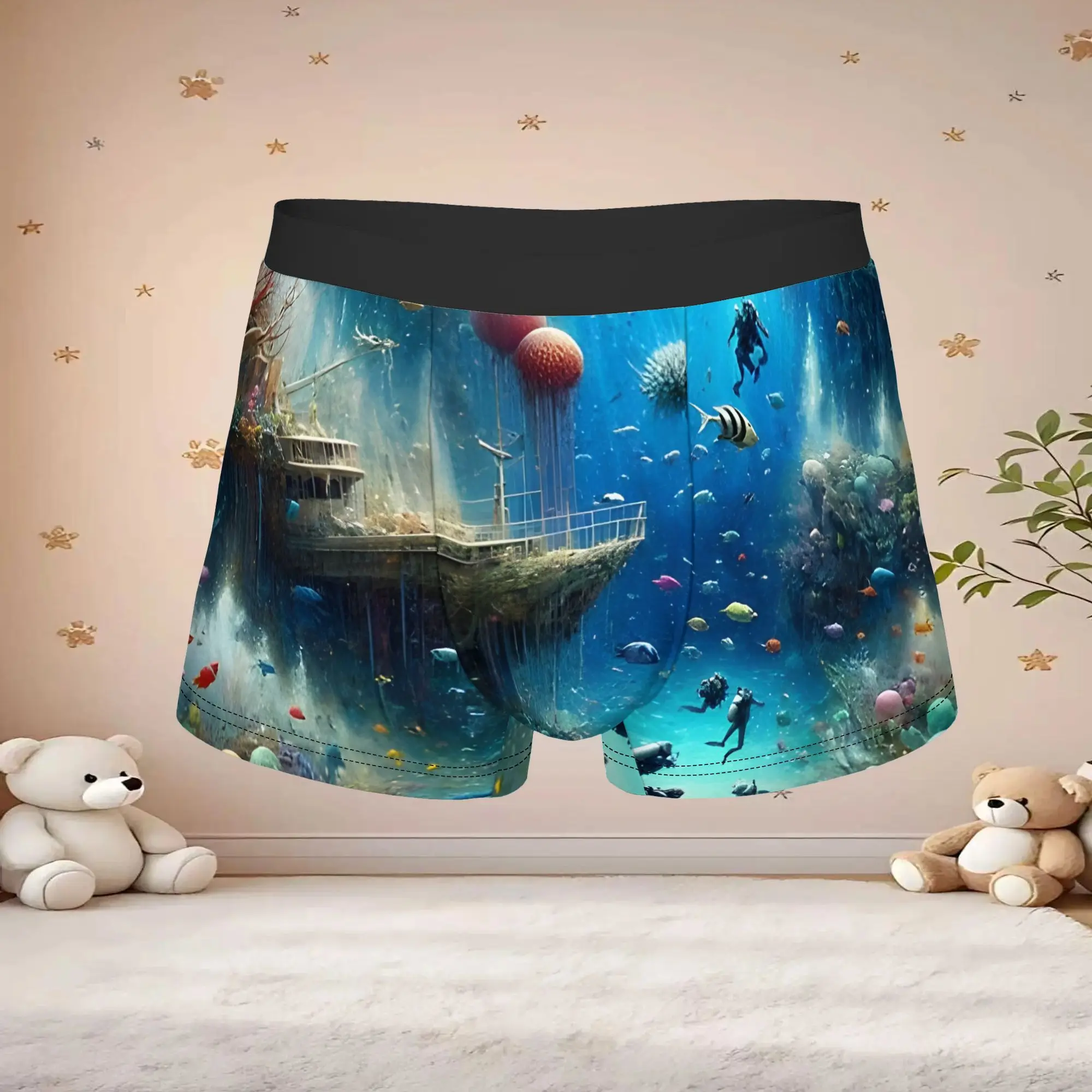 1pc Popular Wreck Diving Apron boxers  adults  Breathbale Panties Men's Underwear Comfortable Shorts Boxer Briefs