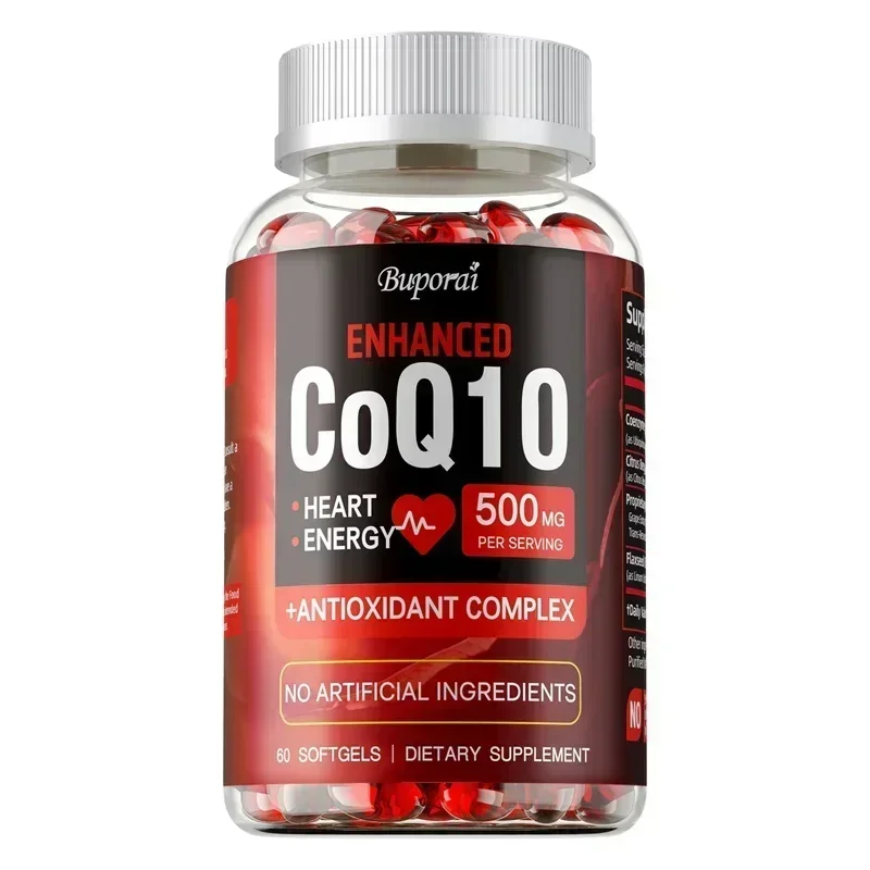 High Absorption CoQ10 Capsules - Antioxidant Support for Brain, Heart, & Energy Health