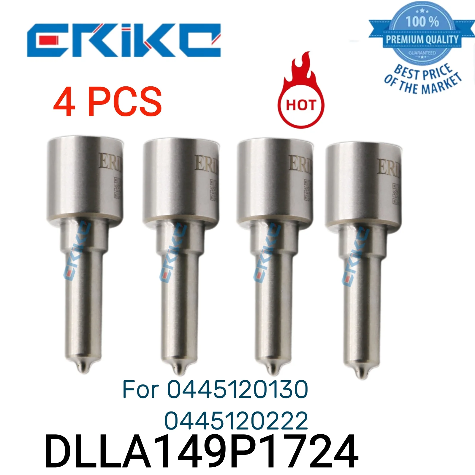 

4 PCS DLLA149P1724 Common Rail Nozzle 0 433 172 058 DLLA 149 P 1724 Industry Spray DLLA 149P1724 for 0445120130 222 0986AD1002