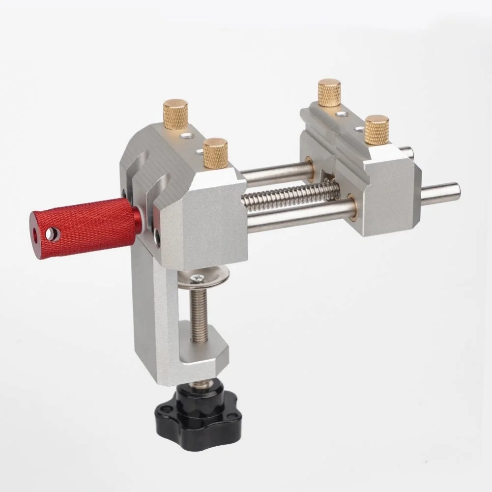 Aluminum Alloy Bench Clamp for Woodworking Projects Heavy Duty Vise for DIY Workstation 18x14x7cm Adjustable Silver Zinc