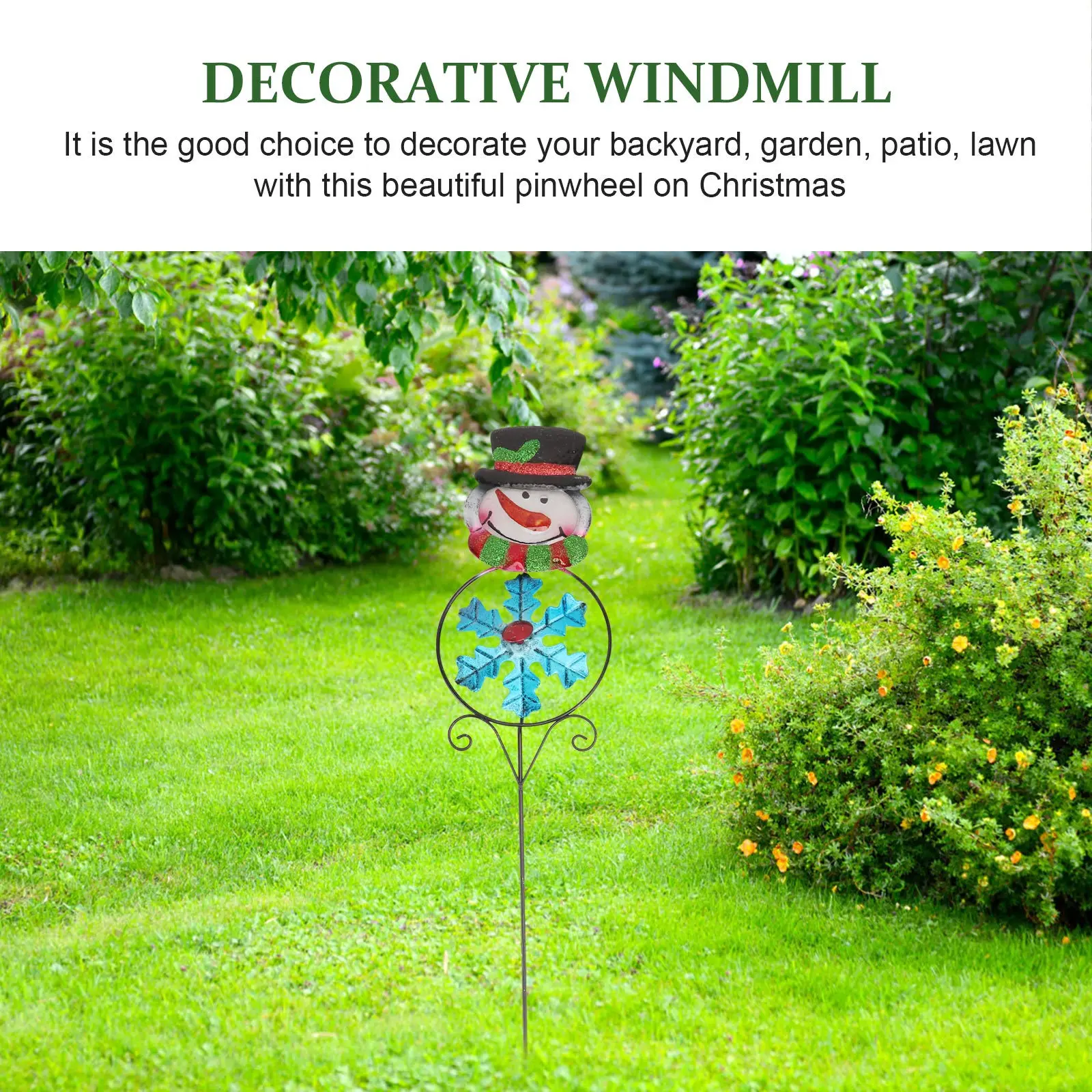 

1 шт., железная вертушка, декоративная ветряная мельница для сада, Рождественский уличный декор, украшение для двора, газона, праздничное украшение, железная ветряная мельница