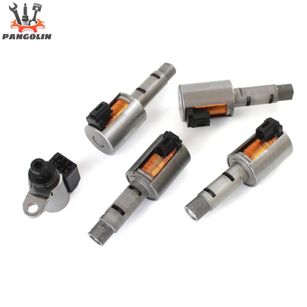 5pcs JF015E RE0F11A CTV Automatic Transmission Solenoids Kit for Nissan Note Sentra Tiida Versa Suzuki Swift Refuebished Parts