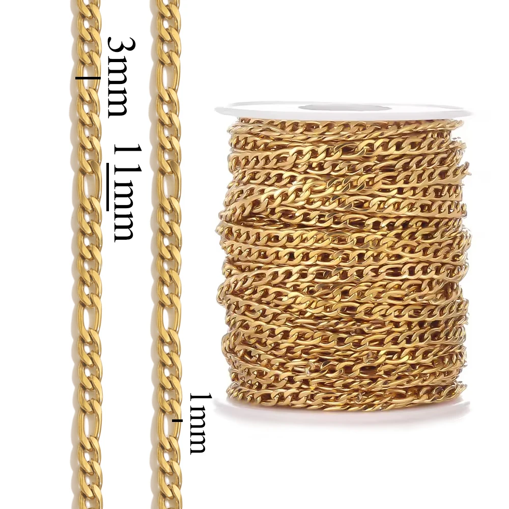 1 Meter Edelstahl Oval Link Kabel Ketten DIY Schmuck Machen Halskette Erkenntnisse Handwerk Armband Fußkettchen Körper Kette Großhandel