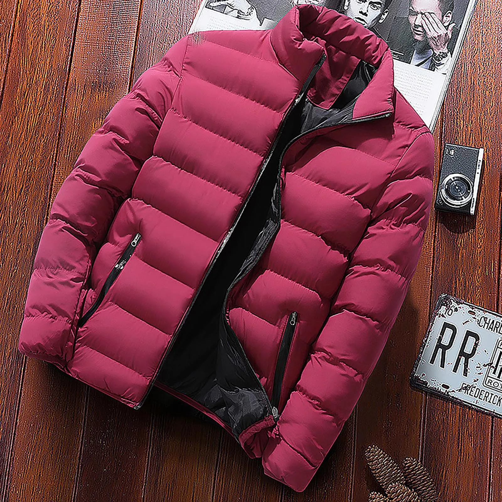 Thick Men New Warm Parka Jackets Winter Casual Men's Outwear Coats Solid Stand Collar Male Windbreak Cotton Padded Down Jacket