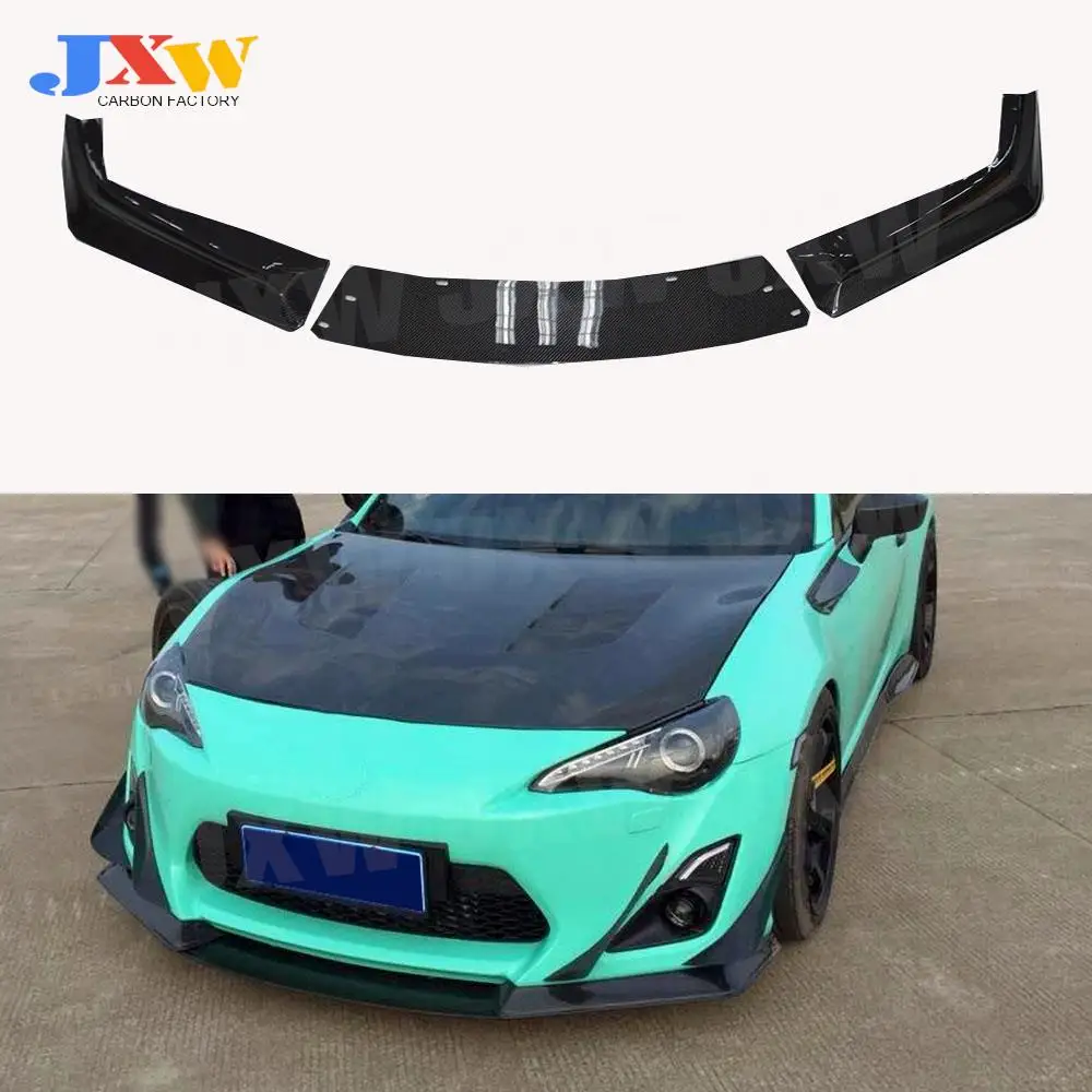 Carbon Fiber Car Front Lip Bumper Spoiler Wings for Toyota GT 86  For Subaru BRZ 2014-2016 Body Kits Bumper Lip Guard 