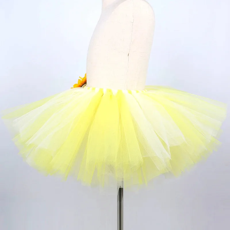 Yellow Sunflower Tutu Skirt for Girls Hawaiian Dress Up Costumes for Kids Toddler Photoshoot Ballet Tutus Birthday Dance Outfit