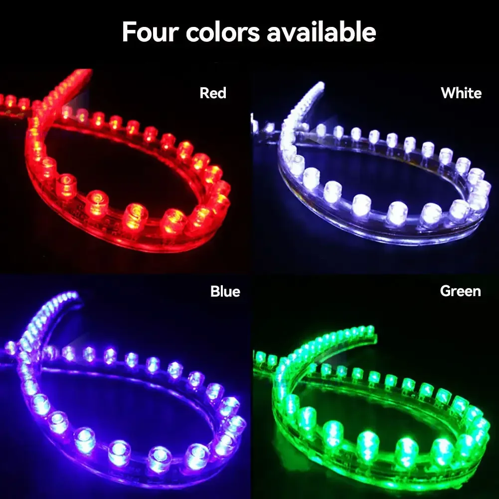 12V 24cm/48cm/72cm/96cm/120cm 1Pcs Waterproof Led Flexible Strip Light Decoration Ribbon Tape Car Interior Atmosphere Lights