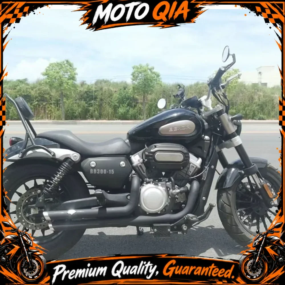 Retro Motorcycle Exhaust  Pipe Right Side Double Tube With Stainless Steel Material For Keeway V Cruise 125 Vcruise125