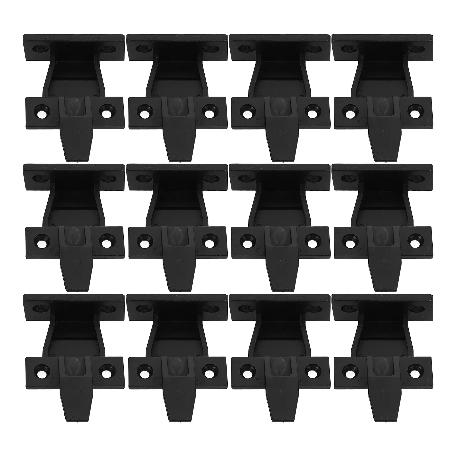 

12 set Plastic Corner Bracket For Cabinet Partition False Front Clips Wall Panel Hardware Furniture Suspension Fitting Panel